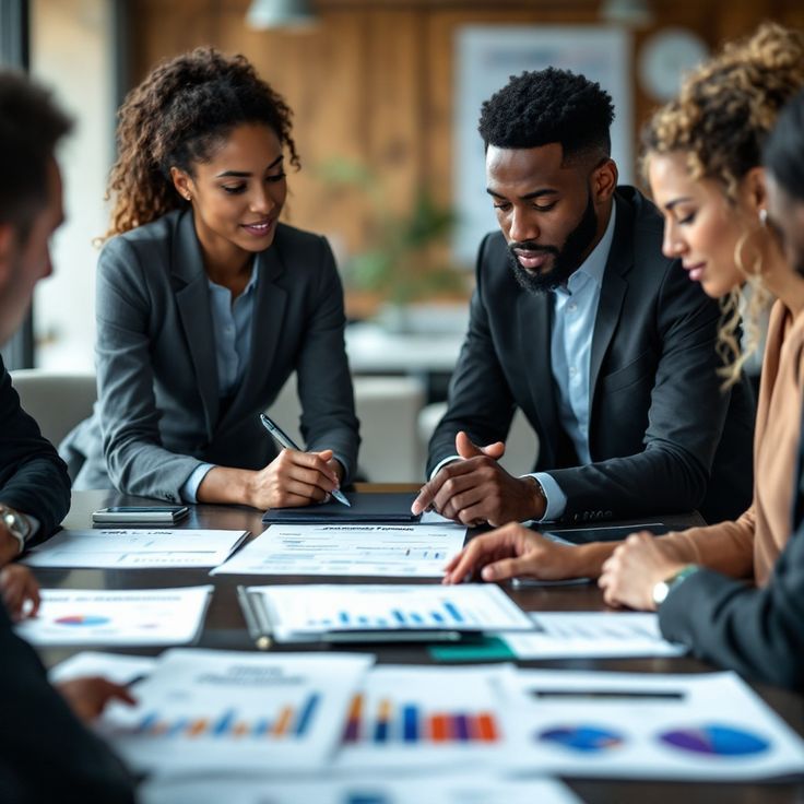 Professional team collaboration